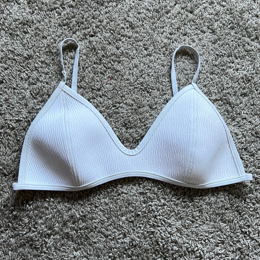 Triangl White Bikini Top